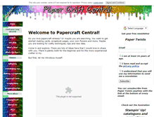 Tablet Screenshot of papercraftcentral.com